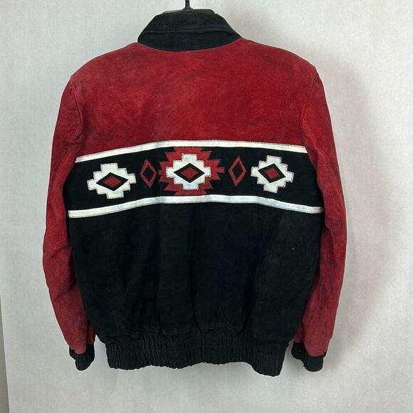 Vtg Echo Mountain Leather Bomber Style Jacket Coat MEX Sz 38, Mens S, Womens L - Picture 5 of 12